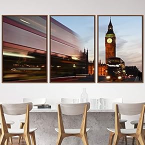 signwin 3 Piece Framed Canvas Wall Art City...