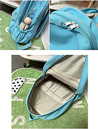 LELEBEAR Difa Bear Backpack - Kawaii Solid Color Cute Aesthetic Rucksack, Large Capacity (Yellow)4