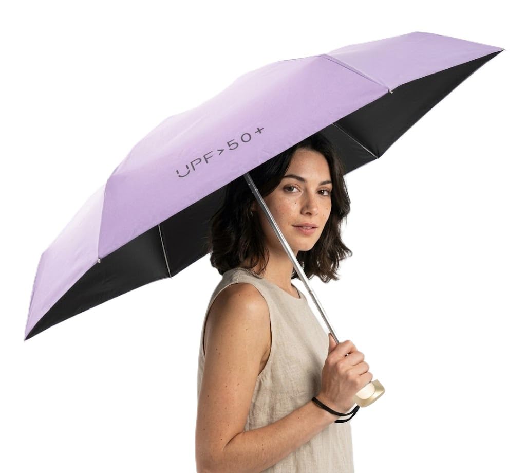 alexvyan Purple UPF 50+ 6 Frame Small Manual Open Summer Umbrella (Aluminium Frame) for Women Sun & UV Protection Compact Travelling Light Weight Umbrella, Use in Summer & Rain- Keep in Pocket/Bag-picture-36