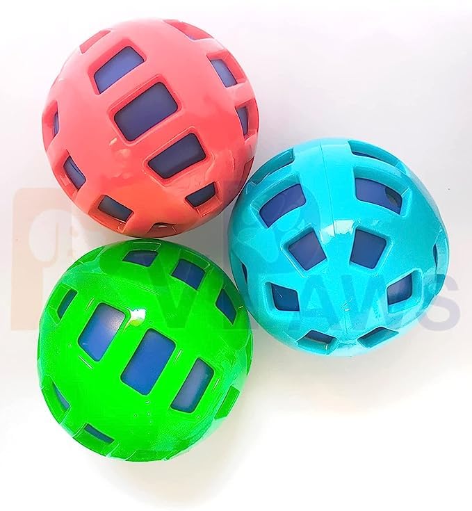 Pups&Pets Durable and Non Toxic Rubber Interactive Dog Squeaky Sound Chew Ball Toy Ideal for Playing and Training Dogs and Puppies - Color May Vary (Pack of 1) (B0C7NXB36L) Amazon Price History, Amazon Price Tracker