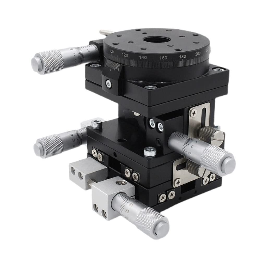 XYZR Axis LT60, dimensioni 60x60mm Piattaforma di rifilatura manuale a palco lineare a 4 assi tipo V, ideale for macchinari, attrezzature