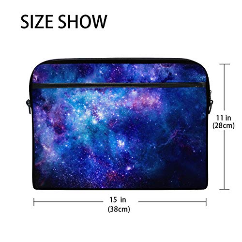 Funda bandolera para portátil 14 pulgadas con estampado de nebulosa y bolsillos auxiliares 2