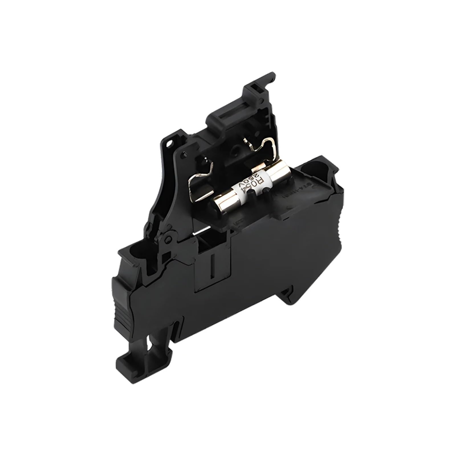 10 pezzi ST 4-HESI Portafusibile nero 5x20 con leva di disconnessione Morsettiera fusibile a molla Connettore guida DIN ST4-HESI(8P)