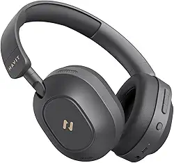 Fone De Ouvido Headphone Bluetooth HAVIT H668BT com Cancelamento de Ruído Ativo, Bateria de 70h, Hi-Res, Dobrável (Preto)