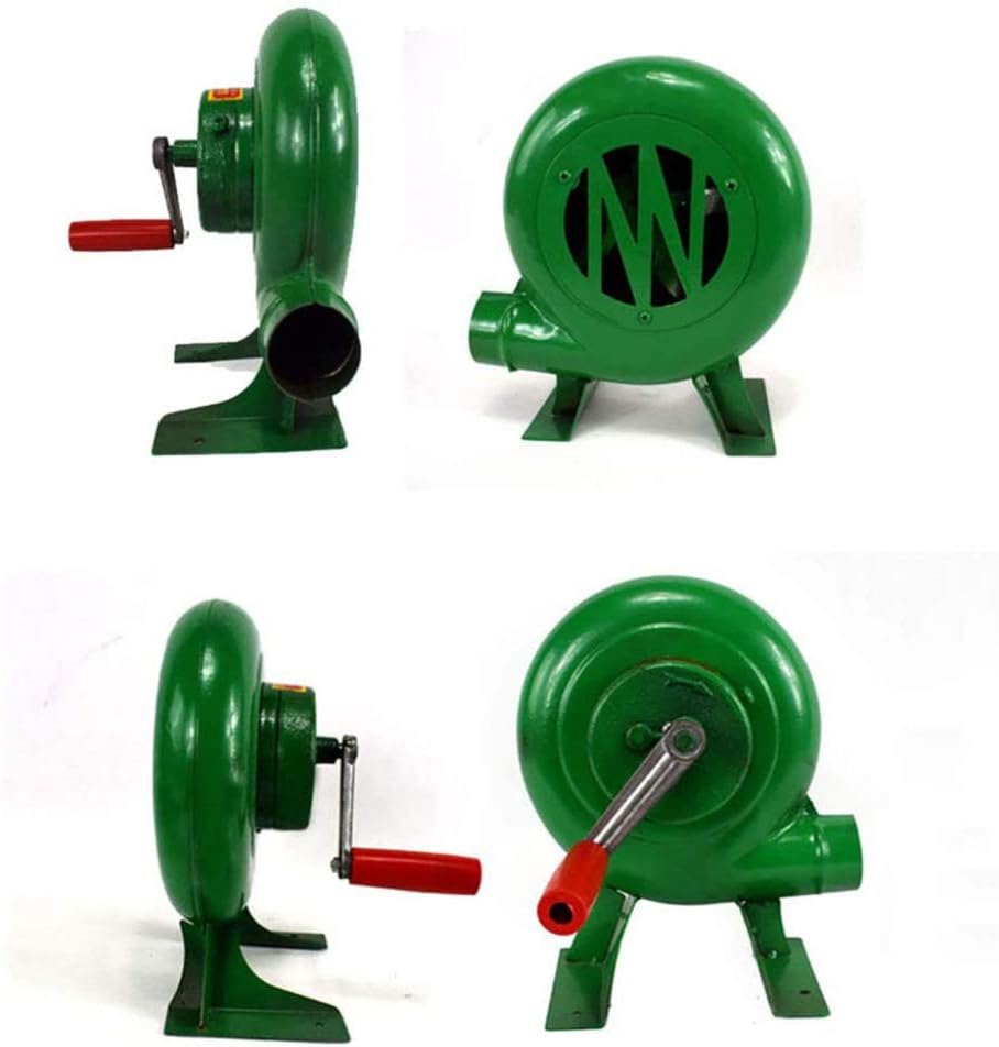 Portable Barbecue Fan, Hand-Cranked Fan, Manual Forged Outdoor Blower, Hand-Cranked Bellows, Barbecue Centrifugal Fan,300W