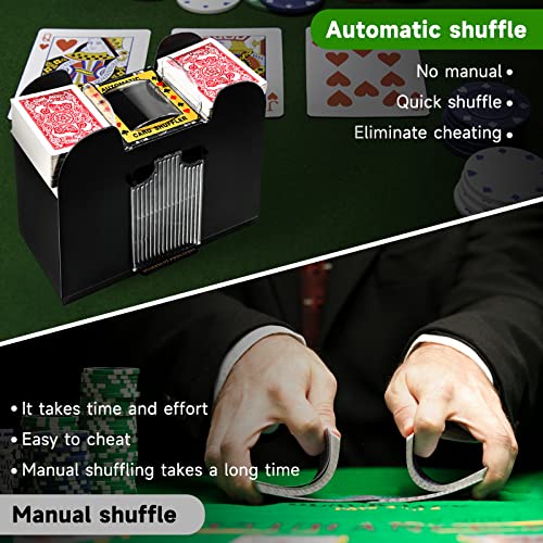 Image of Unniweei Automatic Card Shuffler, Battery-Operated Electric Shuffler, Casino Card Game for Poker, Home Card Game, UNO, Phase10, Texas Hold'em, Blackjack, Home Party Club Game