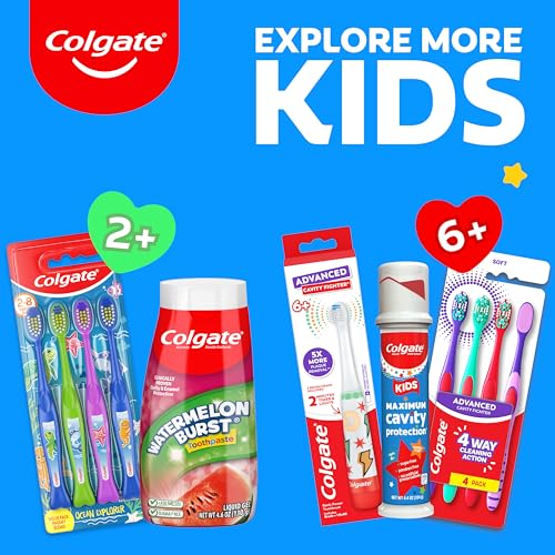 Colgate Kids Toothpaste Pump with Fluoride, Ages 6+, Bubble Fruit, 4.4 oz, 6 Pack - image 8