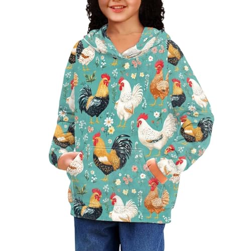 WELLFLYHOM Kids Graphic Hoodie for Girls 6-16 Pullover Sweatshirts Tops Kangaroo Pocket Long Sleeve Kids Sweater Shirts3