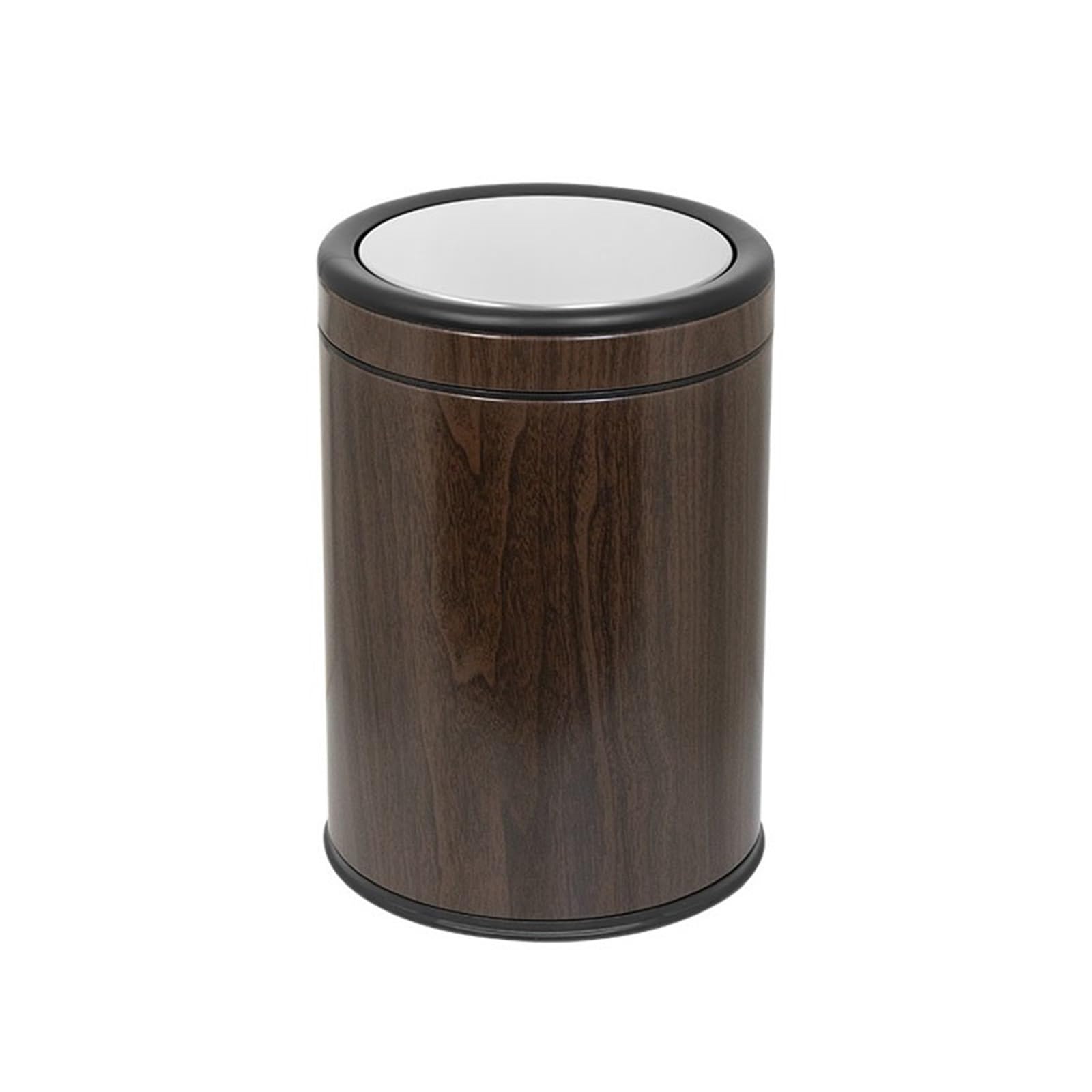 Z4T8M2K6G5 Waste Bin Chinese Style Bathroom Trash Can with Flipping Lid Trash Can(Bruin)