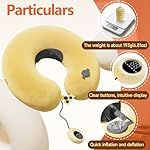 Inflatable Massage Travel Pillow – 6-Mode Adjustable Vibration, Soft Neck Support Cushion for Airplane, Car, Office & Home, Easy to Inflate & Carry - Image 5