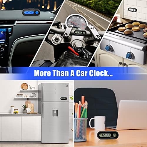 ONEVER Car Clock, 2 in 1 Car Digital Clock Car Digital Clock with