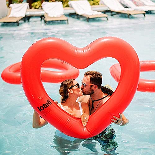 Lôteli Red Heart Pool Float | Big Inflatable Photo Prop For Engagement, Wedding, Bachelorette Party #TOP5
