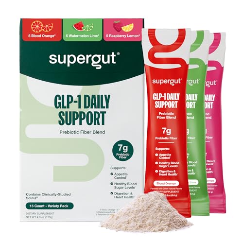 Supergut GLP1 Daily Support, Variety Pack - High Fiber GLP-1 Supplement Powder for Women & Men -...