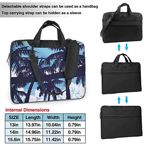 Sacoche ordinateur bleu palmier housse PC portable 15 pouces - 4