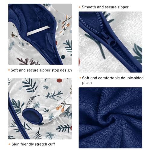 Christmas Fabric Prints Girls Fleece Jacket Girls Fall Jacket Girls Zip Up Hoodie Girls Sherpa Jacket 2-10T3