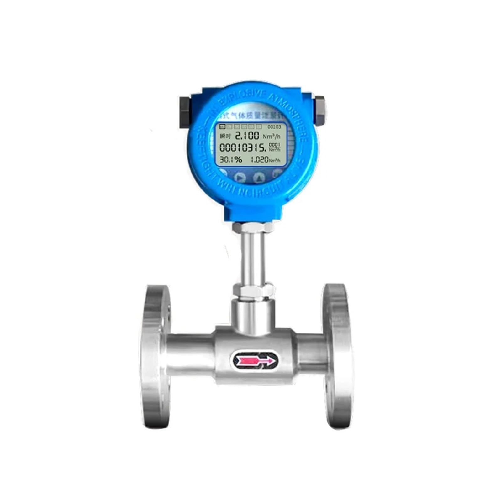 Medidor de caudal másico de gas con pantalla LCD Medición del caudal de aire comprimido de hidrógeno, oxígeno y nitrógeno Garantizar la estabilidad(DN25)