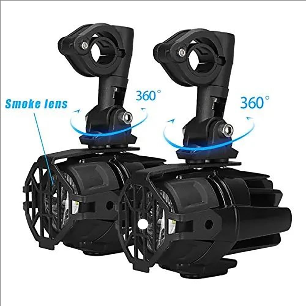 NEWFUN Faros adicionales para motocicleta, faro de moto, lámpara LED exterior para motocicletas, faros antiniebla, faros LED, IP67, 40 W, giratorio 360 grados, adecuado para motocicletas, vehículos