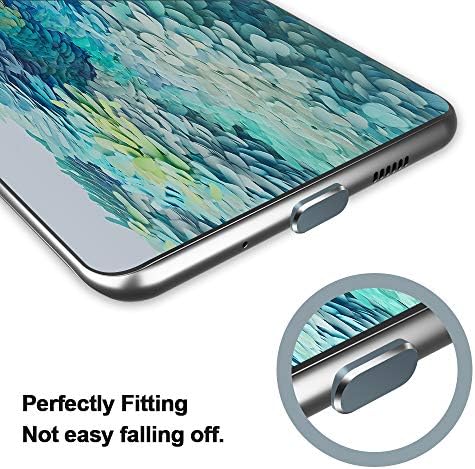 TITACUTE USB Type C Anti Dust Plugs 2 Pack, USB C Dust Cap Port Plug S20 Type C Dust Cover with Mini Carrying Box for Samsung Galaxy S20 FE S21 S22 Ultra OnePlus Nord 2 5G 9 Pro 8T 8 Pro 7T Pro Grey