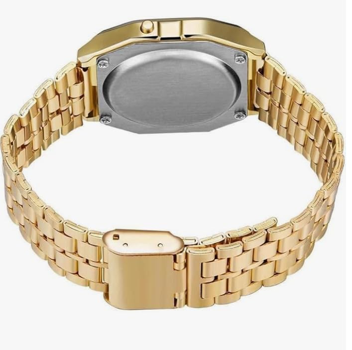 Image of AROA Premium Brand Vintage Series Digital Sports Square 4 Colours Dial LED Unisex Stainless Steel Strap Watch for Men's Watch for Women's Multicolor