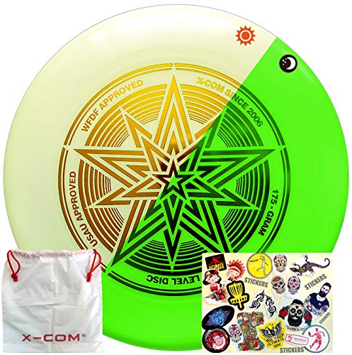 Ultimate Flying Disc 175g Glinting Star USA Ultimate Championship Level Standard of WFDF and USAU Features Durable Disc for Ultimate Games (Glow)