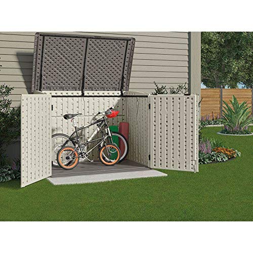 Suncast BMS4700 5.9 Ft. X 3.7 Ft Horizontal Stow-Away Storage Shed - Natural Wood-Like Outdoor Storage thumb #3