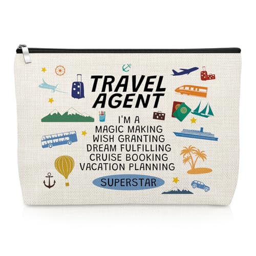 Travel Agent Makeup Bag Appreciation Gift for Travel Agent Planner