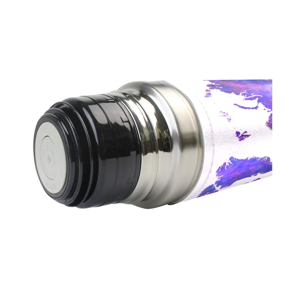 地図デザイン ステンレス水筒 Amazon｜Naanle マップ 地図 水筒 ボトル 魔法瓶, 世界地図 青い