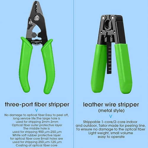 Image of Fiber optic tool kit 10 in 1 FTTH tool set cold joint Fiber optic Termination Kit with 7S Optical Fiber Cleaver M7 OPM -70~+10dbm (BSL）