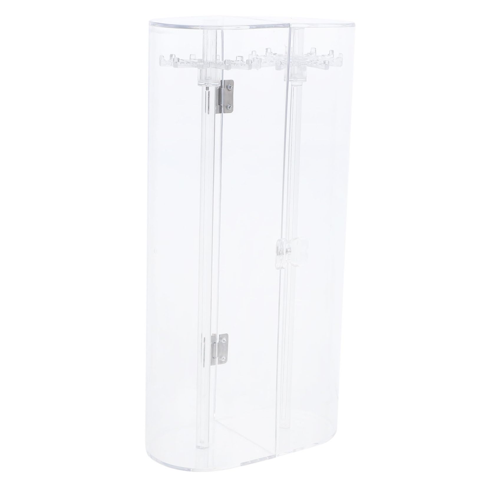 GLEAVI Transparenter Schmuckständer aus Acryl für Halsketten und Ohrringe Schmuckorganizer mit Präsentationsständer Armbandständer zum Aufbewahren und Anzeigen von Schmuck Schmuckregal