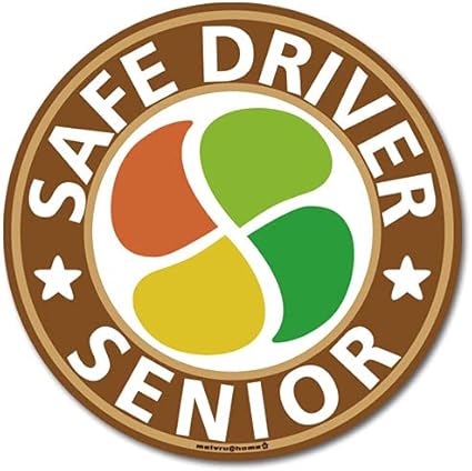 Amazon 高齢者マーク ステッカー もみじマーク 高齢者ステッカー シルバーマーク 車 安全運転 ゆっくり走ります ステッカー サイン マーク 車 バイク