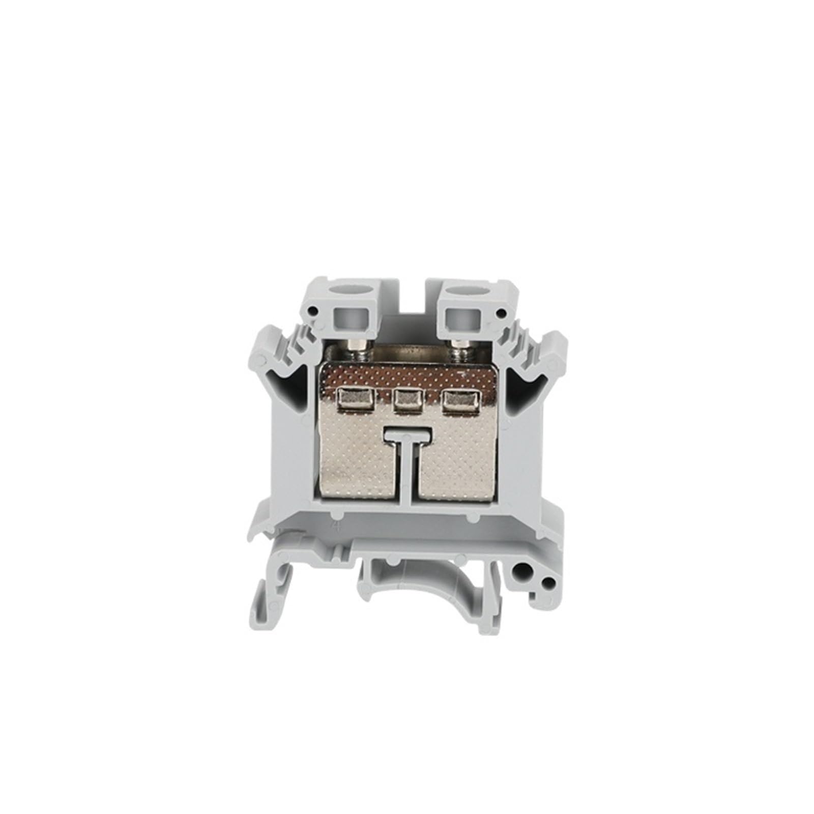 Morsettiera a vite per guida DIN UK-25, collegamento passante per cavo 25 mm², 5/10 pezzi (Gray, 10 pezzi)