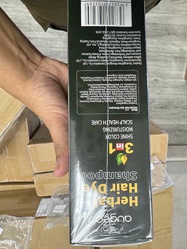AUGEAS 500ML Black Permanent Hair Color Shampoo miniatura 7