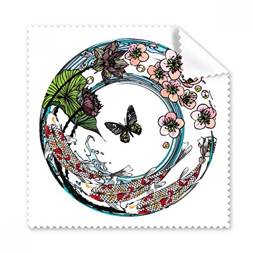 Chiffon de nettoyage Sakura Lotus géométrie pour lunettes et écran x5