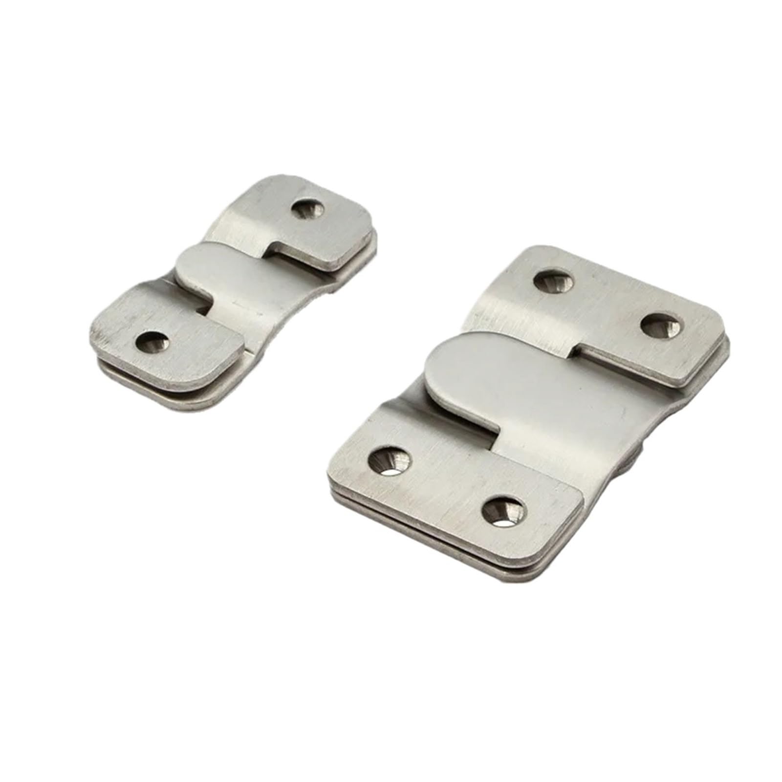 Kxaoxgrc Silver L Stainless Interlocking Flush Mount Brackets, 20Pcs Interlock Flush Mount Bracket Hooks Stainless Steel Silver/Black L/S(Silver L)