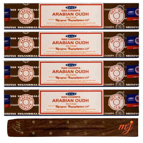 Original Satya Nag Champa Arabian Oodh Incense Sticks, Black