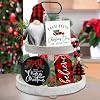 Christmas Decorations Wooden Signs Gnomes Plush Bead Garland Christmas Decor Set for Tabletop Home Winter Decorations