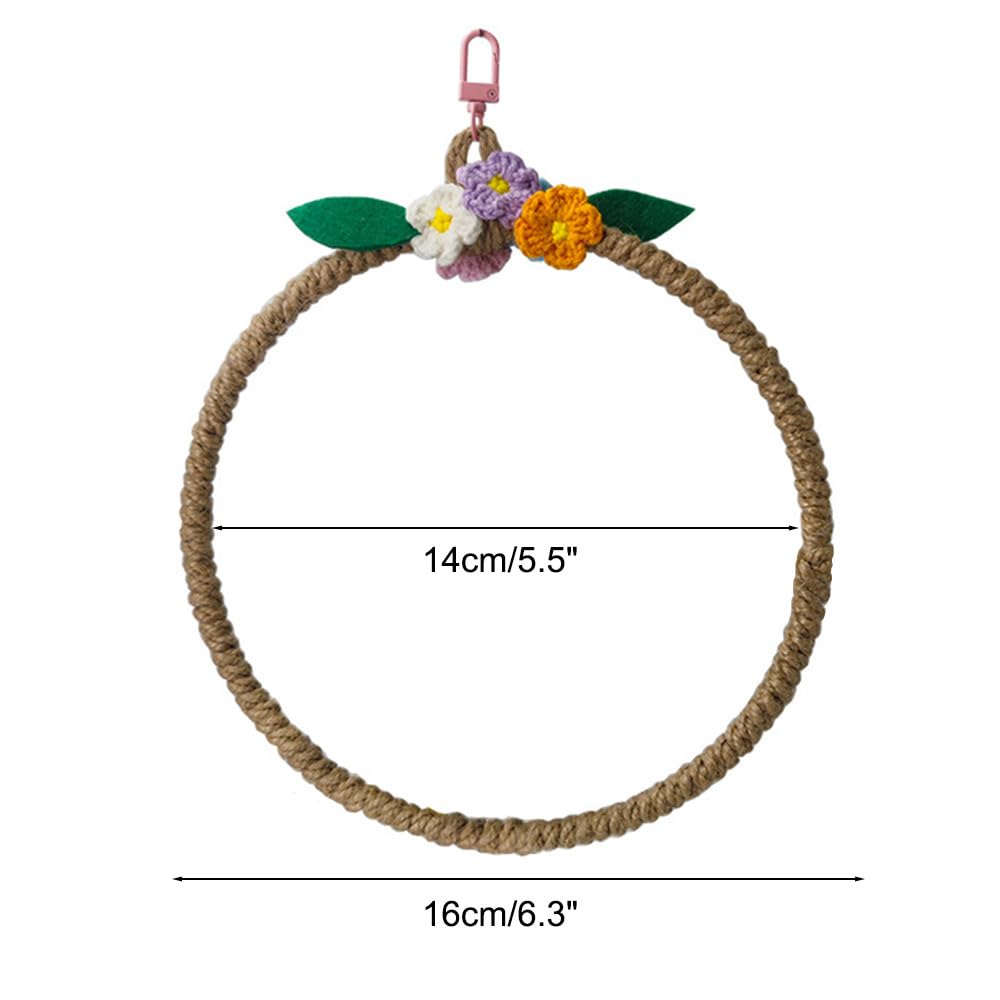 Altalena per Uccelli, Giochi per Pappagalli da Appendere in Gabbia, Giocattolo Altalene in Corda per Pappagallo, Parrocchetti, Calopsitte, Conuri, Fringuelli