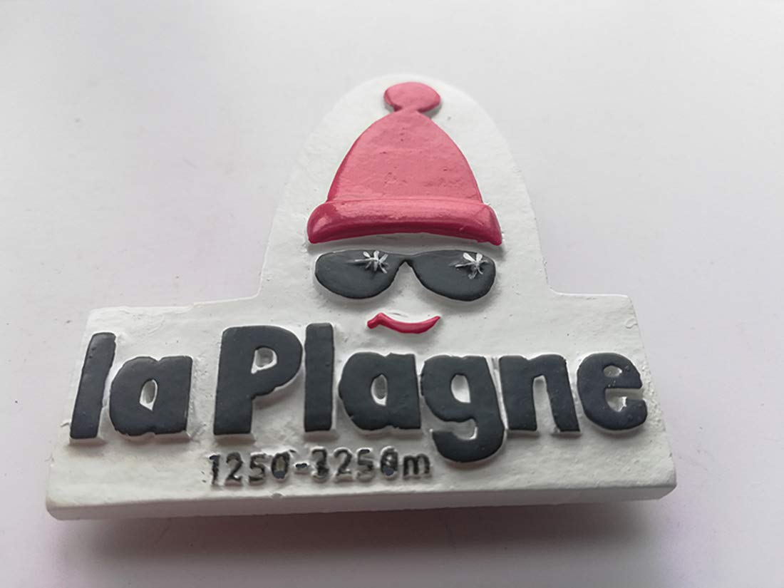 Magnete Frigorifero 3D La Plagne Francia | Souvenir Di Viaggio In Resina Fatta A Mano, 6,5 Cm, Regalo Turistico Per Casa E Cucina - 2