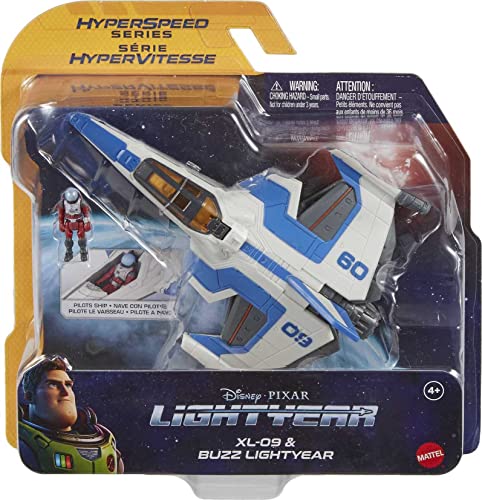Mattel Disney Pixar Lightyear Hyperspeed Series Mini Action Figure & Toy Vehicle Set, Buzz Lightyear & XL-09 Spaceship, 6-inch Vehicle - image 6