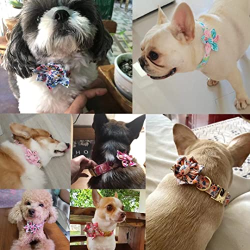 Collier pour chien Beirui vert à motif de fleurs de taille S - 8
