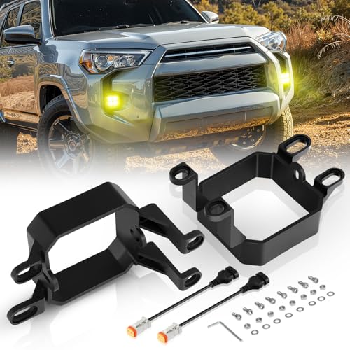 Image of Auxbeam Color Play Series Fog Light Mounting Brackets, for Lexus Toyota Subaru Legacy, Includes Bracket & Adapter, Offroad Lights Flush Mount Kit, 2 Sides, Pair