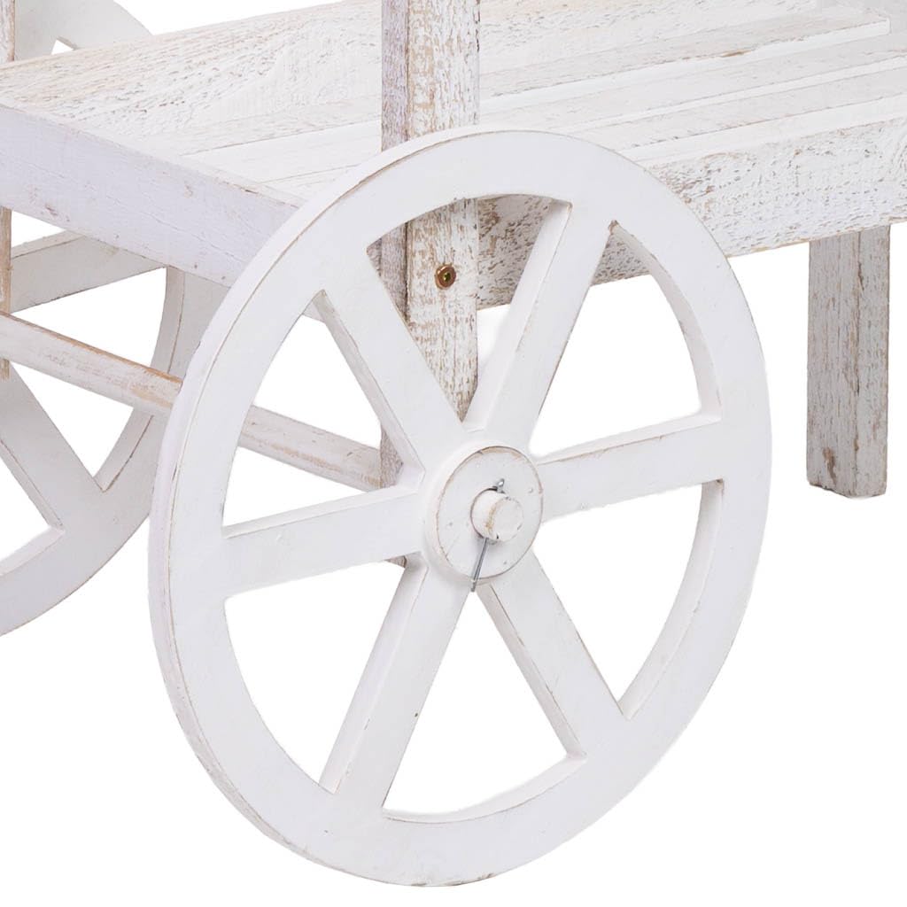 WANDERLUST DECO Carro expositor-estantería de madera con 3 bandejas 85x42x102/145h cm
