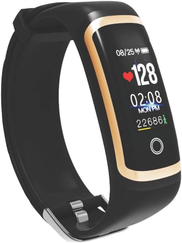 SOULFIT Amaze HR with Blood Pressure Monitoring, Sleep Analysis,OLED Display Activity Tracker Smart Band (Black) with Integrated USB Charger (No Separate Charger Required) - 1 Year Warranty