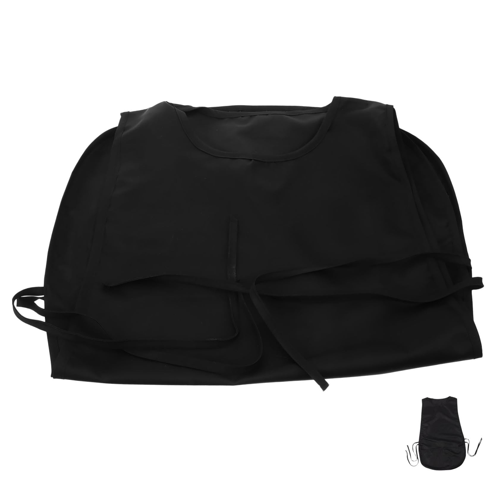 IWOWHERO Hairdressing Apron Barbers Vest Hairdresser Apron for Stylist Barber Vest Stylist Aprons for Women Salon Apron Hairstylist Apron for Hair Stylist Hair Aprons Memory Cloth Black
