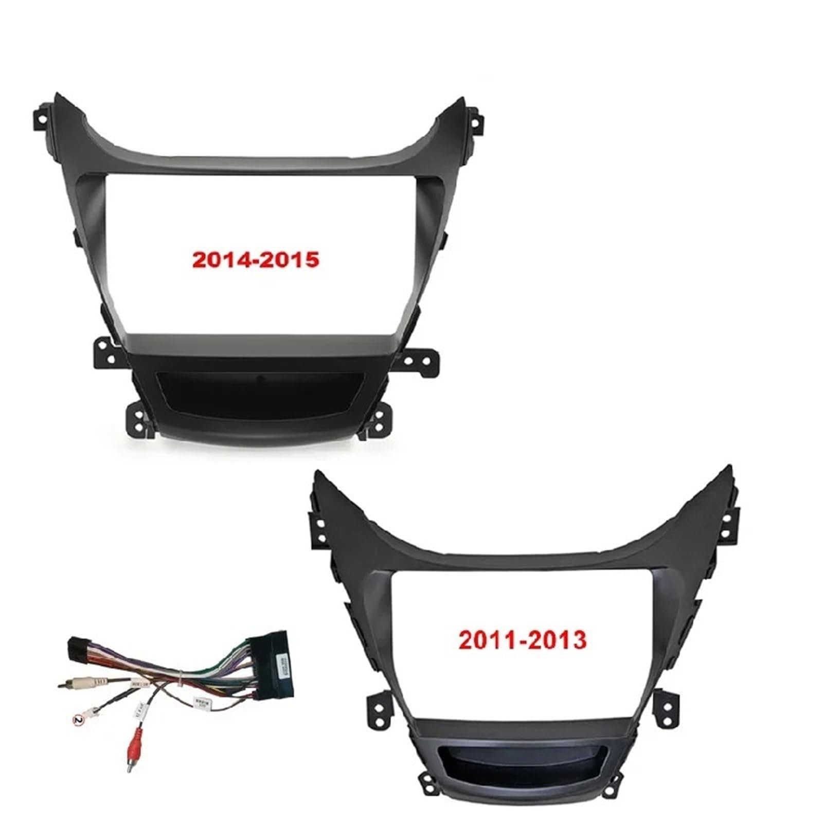 Samochodowe ramki montażowe Pasuje do Hyundai Elantra 2011-2016 2din zestaw montażowy deski rozdzielczej DVD, panel, kabel, 9 cali, Android, radio samochodowe, rama, deska rozdzielcza