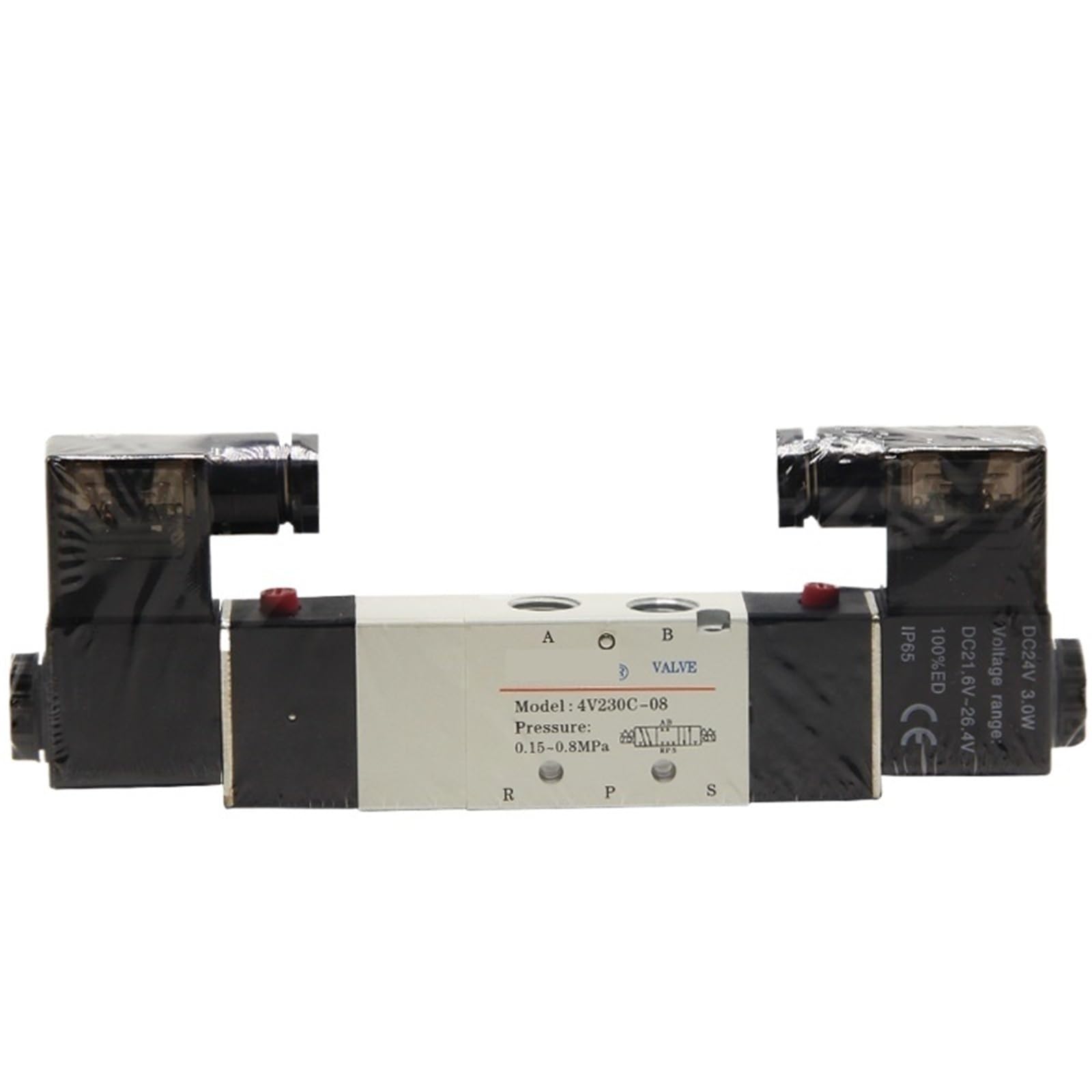 Électrovanne 4V220-06 DC24V pneumatique 5/2 voies pour contrôle d'air