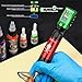 Wormhole Tattoo Battery Pack Wireless Tattoo Power Supply Rechargeable Cordless Tattoo Power Supply Portable RCA Lithium Battery Pack 1,800mAh Capacity with LED Digital Display for Tattoo Gun WB13-B