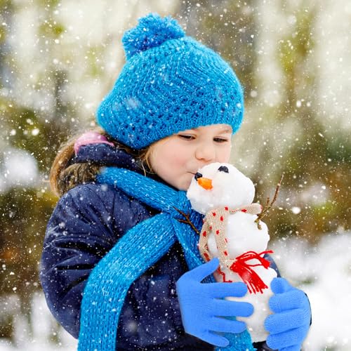 Image of ONESING 12 Pairs Kids Gloves - Warm Knitted Winter Gloves Bulk for Girls Boys | Children Gloves Designed for Cold Weather