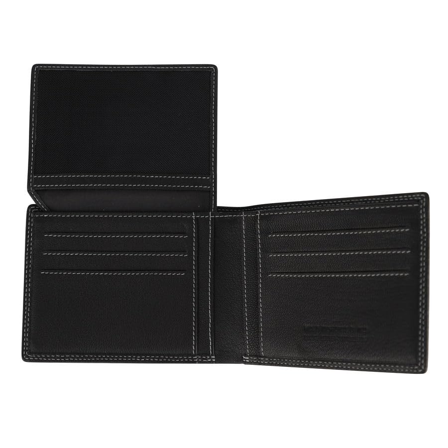 MADE IN ITALY Mens wallet ITALIAN LEATHER Vera Pelle 10 Crads + ID (Black)3