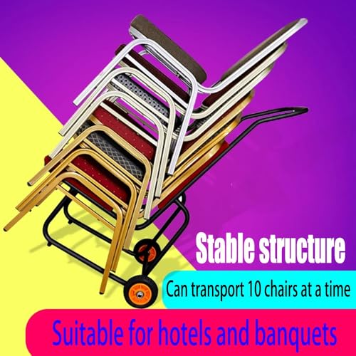 Handelsstuhl Dolly Cart Heavy Duty Stapelwagen für Kunststoff Holz Stühle Lagerung Umzug Transport Lager Restaurant